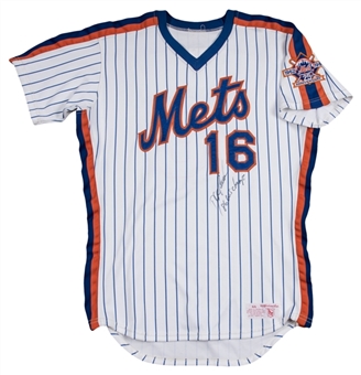 1986 Dwight Gooden Game Used & Signed New York Mets Home Jersey - Championship Year! (Beckett PreCert)